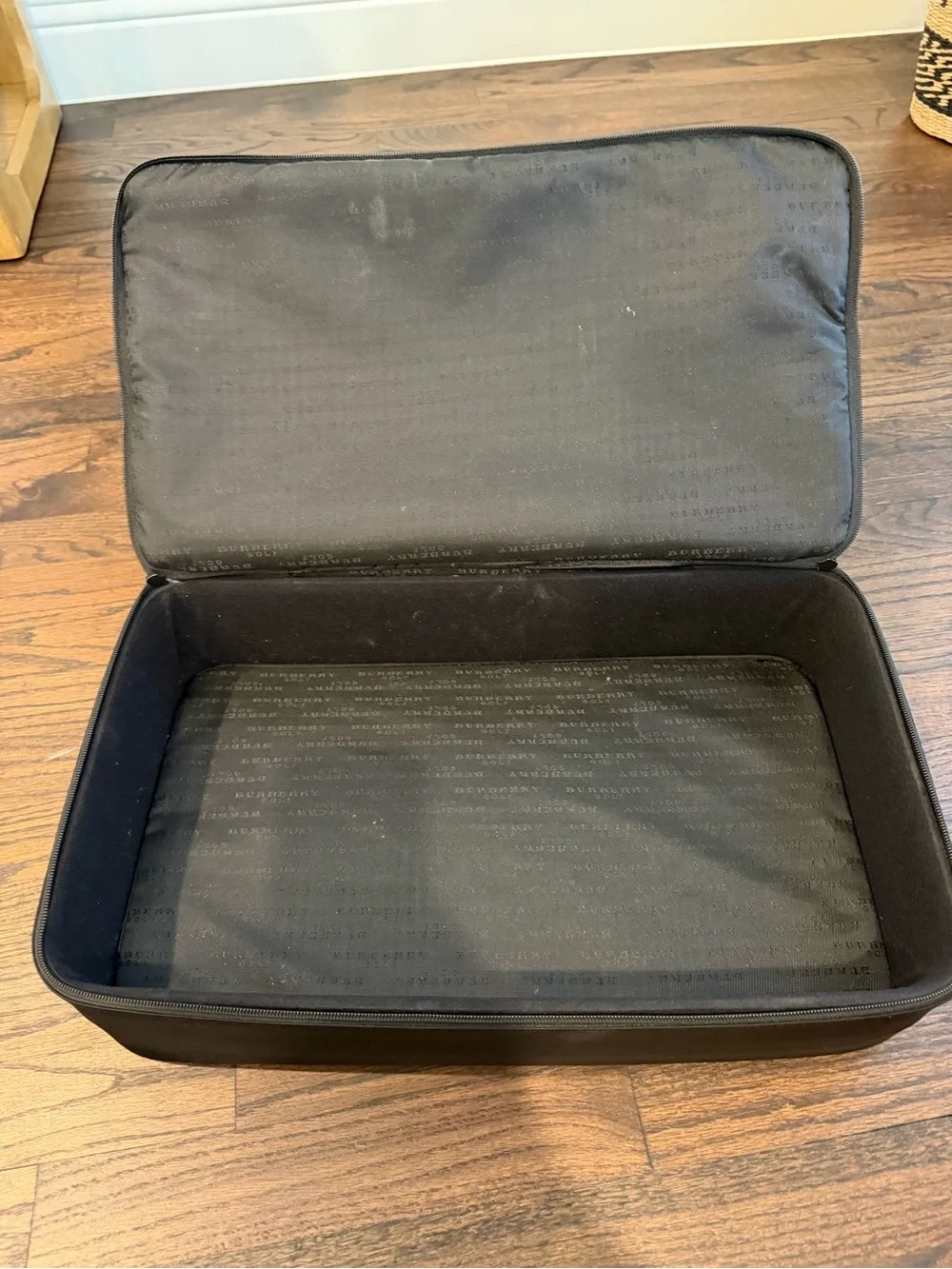 Burberry Beige Plaid Duffel with Black Base and Straps